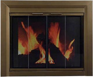   Fireplace Door Carrington Ant Brass Small CT 3220 Mesh Screens