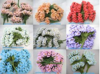 wholesale lily Artificial Flower Heads Wedding Card Craft 9 color