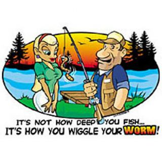 HUMOR FISHING WIGGLE THE WORMS FUNNY T SHIRT SHORT SLEEVE