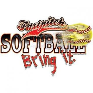 Fastpitch Softball Bring It Classic Ball Logo White T Shirt   $9.95