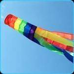 Windsock Tubetails   Rainbow   for use with telescopic flag pole