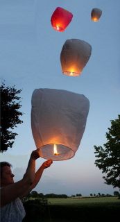 10x Sky Fire Flying Floating Chinese Sky Wishing Lanterns Assortment 