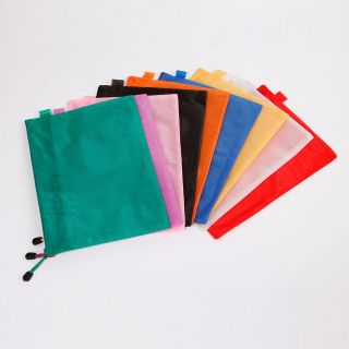   Colors A4 Waterproof Breathable Paper Zipper Closure Bag File Folder