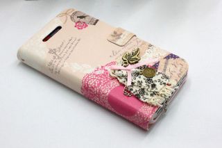   Diary Leather Wallet Book Style Flip Skin Case for iPhone 4 4G 4S