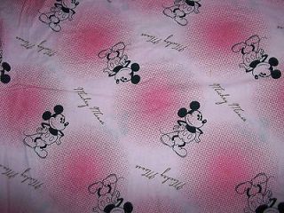 Handmade cotton fitted 2 pcpink MICKEYMOUSE sheet&case NEW