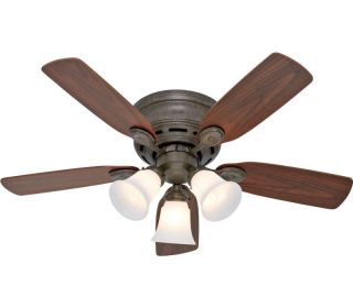   Low Profile Plus Gold Hugger 42 Ceiling Fan w/ Light & Pull Chains