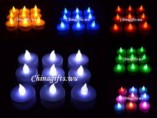 LED flickering flameless tea light candle multi choice colors& packing 