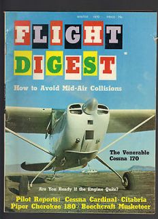 Flight Digest 1970 Cessna Cardinal Citabria Piper Cherokee Beechcraft 
