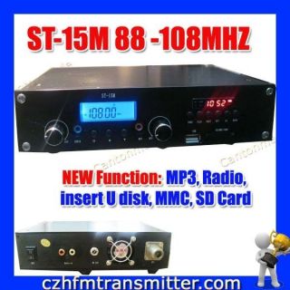 NEW 10w 15w 15M FM Radio broadcast transmitter PLL 88 108MHZ  RADIO 