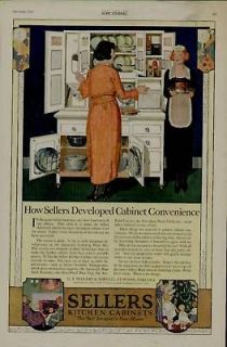 1920 SELLERS KITCHEN HOOISER CABINETS AD / WOW