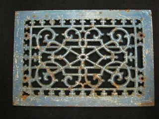 Antique Decorative Cast Iron Floor Heat Cold Air Return Register Vent 