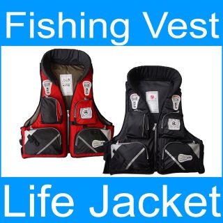 New Fishing Vest Life Jacket Free Size Fly Lure float Sea/fresh water 