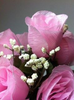   Crinkle Roses PINK Wedding Flowers BULK SALE Artificial arrangements