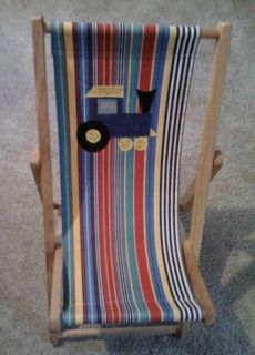 Childrens Canvas Sling Wood Folding Chair Beach/ Lounge / Deck/ Lawn 
