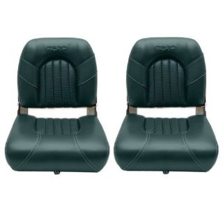 WISE PROCRAFT FOREST GREEN FOLDING FISHING BOAT SEAT (PAIR)