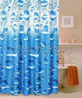 Modern Art Deco Bubbly Water Bead Picture Bathroom Fabric Shower 