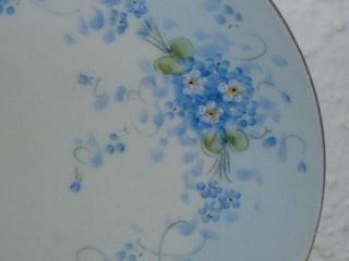 Hand Painted NIPPON Forget Me Not Plate Stouffer 6 3/8 Flowers