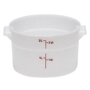 Cambro RFS2 2 Qt. Round White Food Storage Container