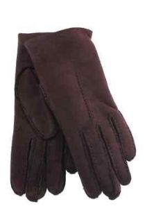   NEW Purple Shearling Lined Classic Length Leather Gloves Outerwear 7.5