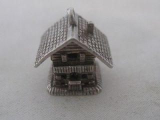 Newly listed VINTAGE sterling SILVER ARTICULATED SWISS alpine COTTAGE 