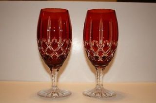 Akja Crystal Arabella Water Goblets Ruby Red