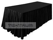 NEW 6 FITTED TABLE CLOTH JACKET skirt COVER BLACK SHOW