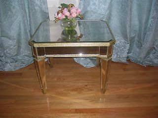 Shabby french style HORCHOW  AMELIE MIRRORED END TABLE