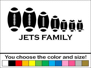 Jets Football Family Sticker Vinyl Decal Car Foot Ball New York