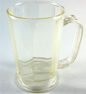   root beer RARE clear plastic 1950s advertising soda fountain mug