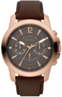 Fossil Grant Chronograph Leather Mens Watch FS4648