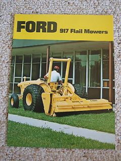 Ford 917 Flail Mowers Color Brochure, 12 pg, 73, MINT, 3000 4110 LCG 