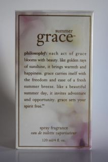 PHILOSOPHY Summer Grace Spray Fragrance 4 fl. oz. NEW in BOX