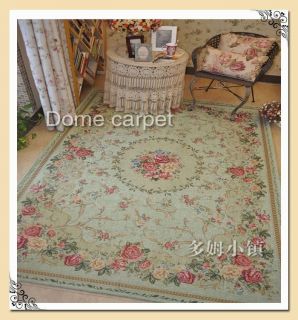  Classic Chinese Shabby Country Chic Floral Floor Mat Rug Carpet T