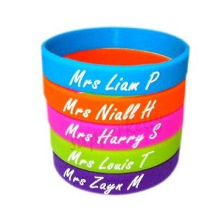 5X One Direction Bracelet Mrs Louis Zayn Niall Harry Liam 1D Silicone 