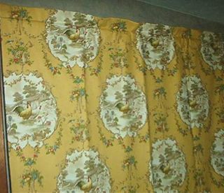 French Country Drapes Toile Country Fair Curry Rooster