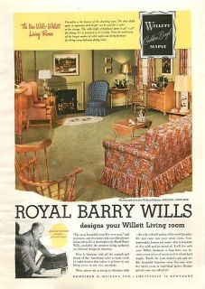 1948 Royal Barry Wills, Designer   Willett Furniture Ad