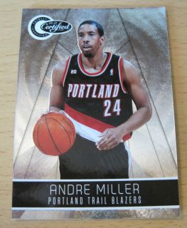 2010 11 PANINI TOTALLY CERTIFIED #/1849 ANDRE MILLER DENVER NUGGETS 