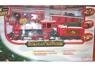 4pc TRAIN SET G Scale Winter Belle Sounds Battery New Bright Holiday 