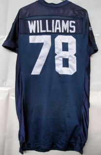2003 Seattle Seahawks Kyle Williams #78 Practice Worn Blue Jersey