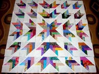 36 FRENCH BRAIDS Quilt Top Fabric Blocks Squares