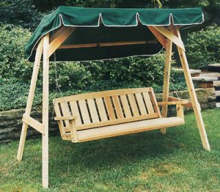 GAW Cypress 5 Mission Porch Swing, A Frame, and Canopy Set