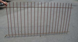 Antique Wrought Iron Fencing Railing   8 foot section, multiples 