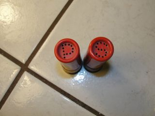20 gauge shot gun shell red salt & pepper shakers, novelty, hunting