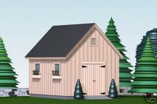 SHED PLANS BLUEPRINTS 12 ft x 16 ft TRADITIONAL STYLE
