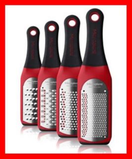 MICROPLANE ZESTER GRATER CITRUS CHEESE CHOCOLATE   Red Artisan Series