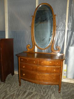 FREE SHIP Refinished Antique Princess Bedroom Dresser with Mirror