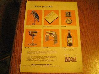 1942 M&M Mattingly & Moore Whiskey Ad Marabou Telegram Mangle 