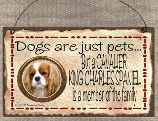   PETS BUT A CAVALIER KING CHARLES SPANIEL IS FAMILY DOG SIGN PLAQUE