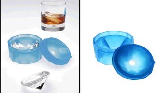 SILICONE ZONE GIANT 3D DIAMOND ICE CUBE SPHERE MOLD TRAY   WHISKEY 
