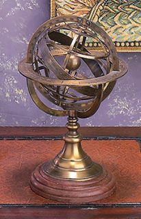   Brass Armillary Sphere Globe 13Ht. Solar Earth Globes 32346 New